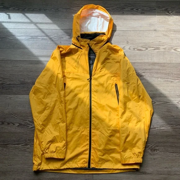 Yellow techwear rain jacket